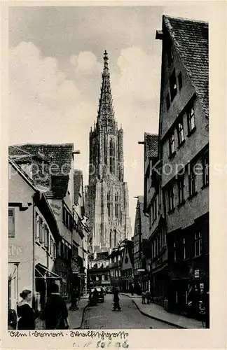 AK / Ansichtskarte Ulm Donau Walfischgasse Muenster Kat. Ulm