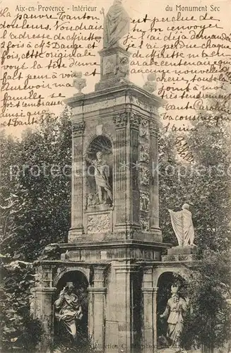 AK / Ansichtskarte Aix en Provence Interieur du Monument Sec Kat. Aix en Provence