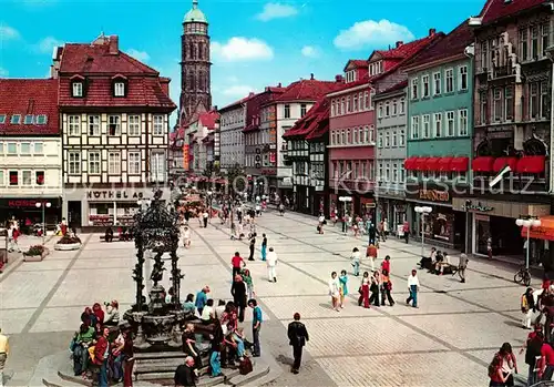 AK / Ansichtskarte Goettingen Niedersachsen Gaenselieselbrunnen Weender Strasse Sankt Jakobi Kirche Kat. Goettingen