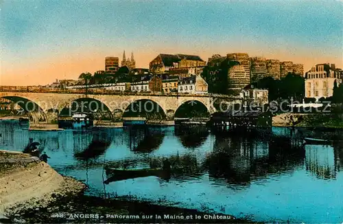 AK / Ansichtskarte Angers Panorama sur la Maine et le Chateau Kat. Angers