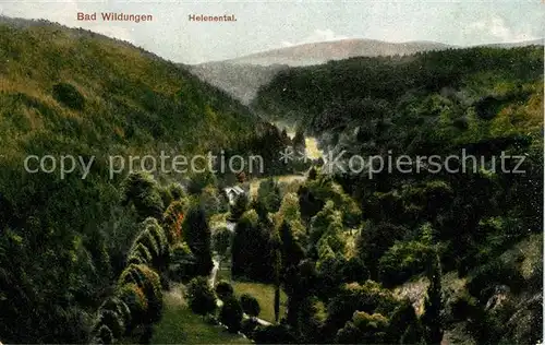 AK / Ansichtskarte Bad Wildungen Panorama Helenental Landschaftspanorama Kat. Bad Wildungen