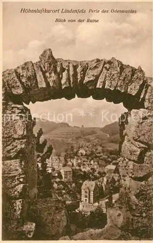 AK / Ansichtskarte Lindenfels Odenwald Blick von der Ruine Hoehenluftkurort Kat. Lindenfels