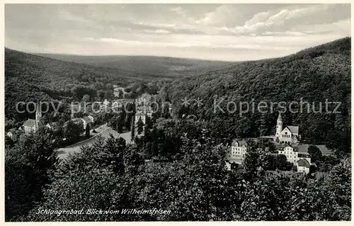 AK / Ansichtskarte Schlangenbad Taunus Panorama Blick vom Wilhelmsfelsen Kat. Schlangenbad