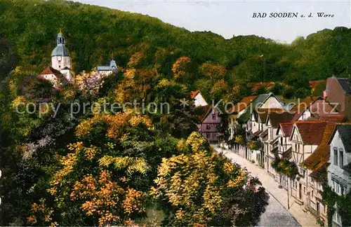 AK / Ansichtskarte Bad Sooden Allendorf Teilansicht mit Kirche Kat. Bad Sooden Allendorf