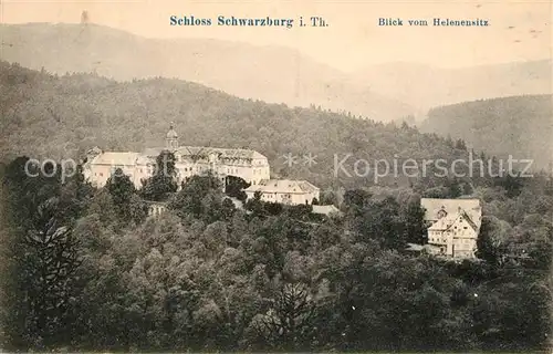 AK / Ansichtskarte Schwarzburg Thueringer Wald Schloss Blick vom Helenensitz Kat. Schwarzburg