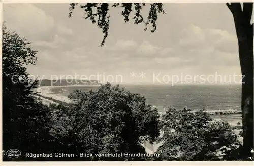 AK / Ansichtskarte Goehren Ruegen Blick vom Hotel Brandenburg Kat. Goehren Ostseebad Ruegen