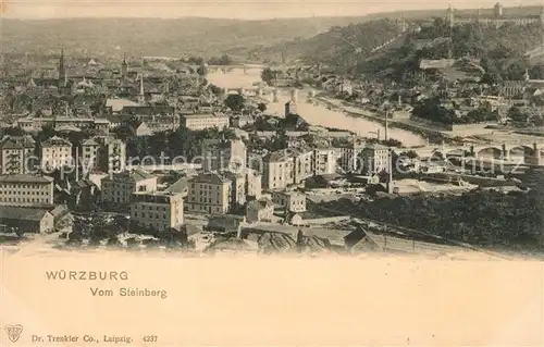 AK / Ansichtskarte Wuerzburg Blick vom Steinberg Kat. Wuerzburg