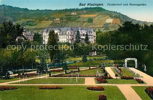 AK / Ansichtskarte Bad Kissingen Fuerstenhof und Rosengarten Kat. Bad Kissingen