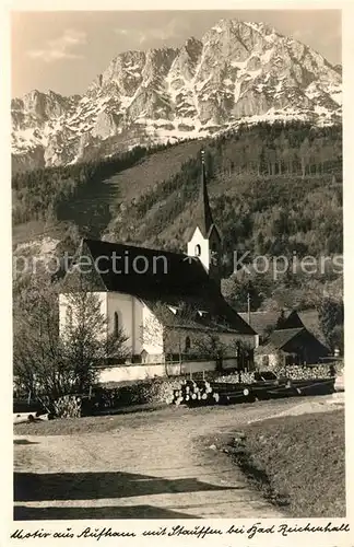 AK / Ansichtskarte Bad Reichenhall Kirche in Aufham mit Stauffen Kat. Bad Reichenhall