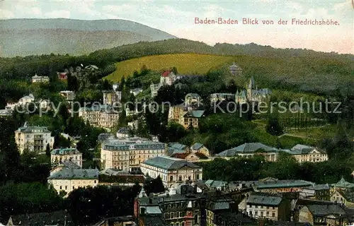 AK / Ansichtskarte Baden Baden Blick von Friedrichshoehe Kat. Baden Baden