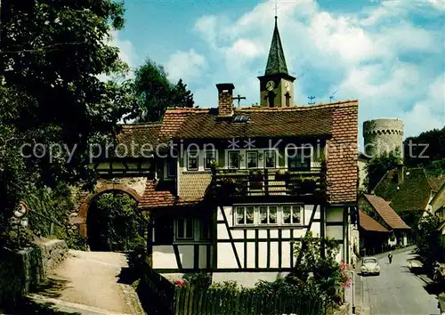 AK / Ansichtskarte Lindenfels Odenwald Stadttor Kirche Kat. Lindenfels