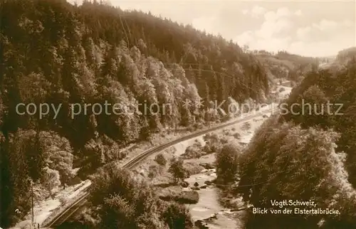 AK / Ansichtskarte Jocketa Blick von der Elstertalbruecke Vogtlaendische Schweiz Trinks Postkarte Kat. Poehl Vogtland