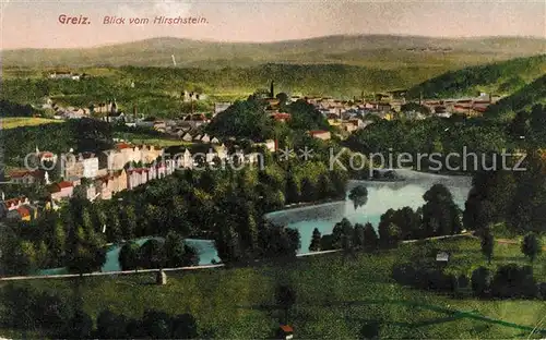 AK / Ansichtskarte Greiz Thueringen Panorama Blick vom Hirschstein Kat. Greiz