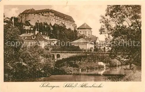 AK / Ansichtskarte Tuebingen Schloss Alleenbruecke Neckar Kat. Tuebingen