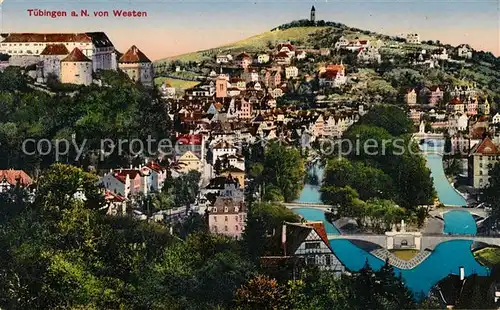 AK / Ansichtskarte Tuebingen Stadtblick Schloss Kat. Tuebingen