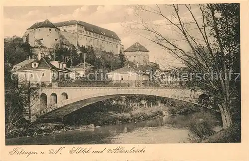 AK / Ansichtskarte Tuebingen Schloss und Alleenbruecke Kat. Tuebingen