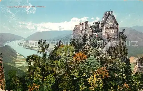 AK / Ansichtskarte Aggsbach Dorf Ruine Aggstein Wachau