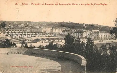 AK / Ansichtskarte Nimes Panorama Artillerie Kasernen Mont Duplan Kat. Nimes