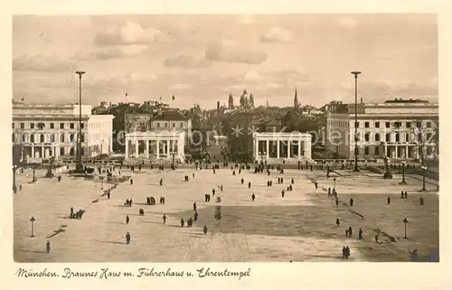 AK / Ansichtskarte Muenchen Braunes Haus Fuehrerhaus Ehrentempel Kat. Muenchen