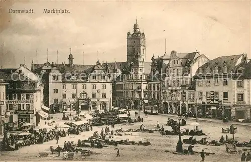 AK / Ansichtskarte Darmstadt Marktplatz Kat. Darmstadt