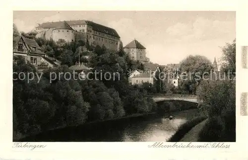 AK / Ansichtskarte Tuebingen Alleenbruecke Schloss Kat. Tuebingen