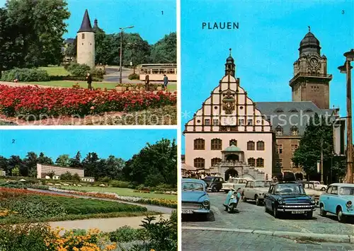 AK / Ansichtskarte Plauen Vogtland Nonnenturm Otto Grotewoehl Platz Rathaus  Kat. Plauen