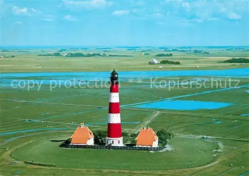 AK / Ansichtskarte St Peter Ording Leuchtturm Westerhever Fliegeraufnahme Kat. Sankt Peter Ording