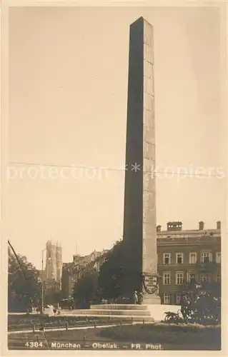 AK / Ansichtskarte Muenchen Obelisk Kat. Muenchen