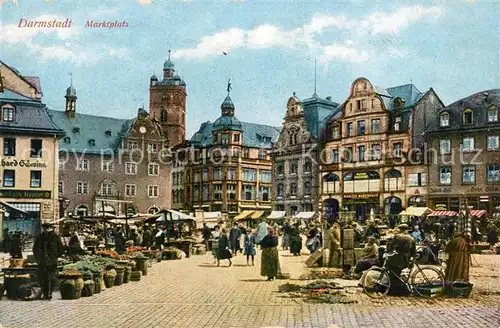 AK / Ansichtskarte Darmstadt Marktplatz Kat. Darmstadt