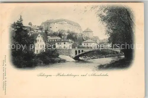 AK / Ansichtskarte Tuebingen Hohentuebingen Alleenbruecke Kat. Tuebingen