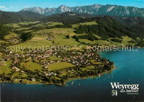 AK / Ansichtskarte Weyregg Attersee Fliegeraufnahme Kat. Weyregg am Attersee