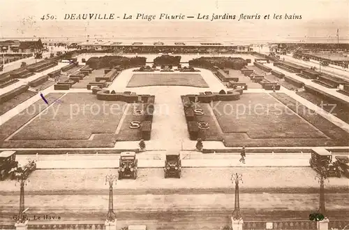 AK / Ansichtskarte Deauville Les Jardins fleuries et les bains Kat. Deauville