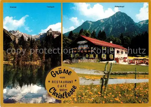 AK / Ansichtskarte Oberstdorf Restaurant Cafe Christlessee Kratzer Trettach Riffenkopf Kat. Oberstdorf