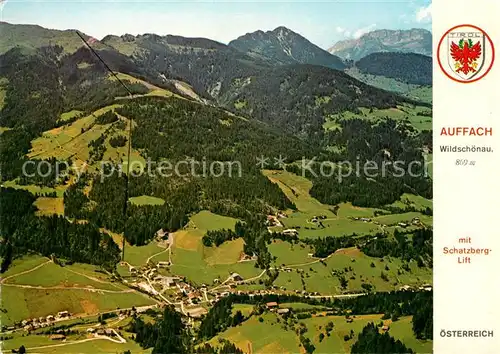 AK / Ansichtskarte Auffach Fliegeraufnahme mit Schatzberg Lift Kat. Wildschoenau