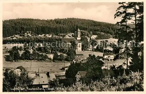 AK / Ansichtskarte Rautenkranz Vogtland Luftkurort Ortsansicht mit Kirche Kat. Morgenroethe Rautenkranz