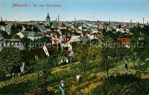 AK / Ansichtskarte Meerane Stadtpanorama von Suedosten Kat. Meerane