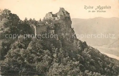 AK / Ansichtskarte Aggsbach Dorf Ruine Aggstein in der Wachau