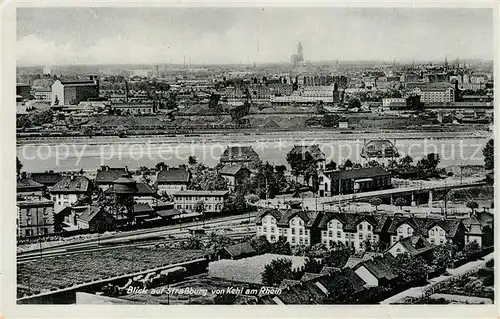 AK / Ansichtskarte Strasbourg Alsace Muenster Panorama von Kehl Kat. Strasbourg