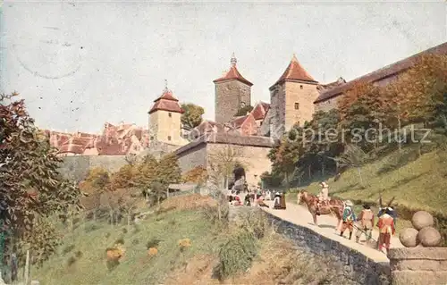 AK / Ansichtskarte Rothenburg Tauber Kobolzeller Tor Steig Kat. Rothenburg ob der Tauber