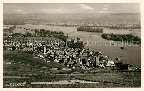 AK / Ansichtskarte Ruedesheim Rhein Panorama Kat. Ruedesheim am Rhein