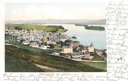 AK / Ansichtskarte Ruedesheim Rhein Panorama Kat. Ruedesheim am Rhein