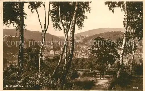 AK / Ansichtskarte Greiz Thueringen Panorama Kirche Kat. Greiz