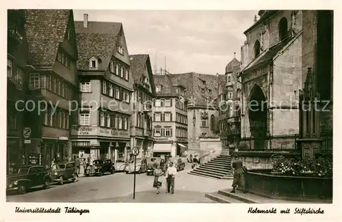 AK / Ansichtskarte Tuebingen Holzmarkt Stiftskirche Kat. Tuebingen