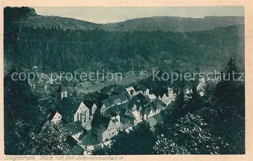 AK / Ansichtskarte Ziegenrueck Blick von Schwedenschanze