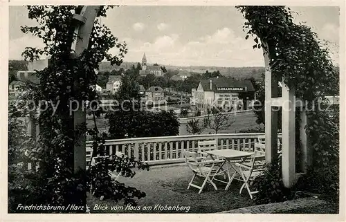 AK / Ansichtskarte Friedrichsbrunn Harz Panorama vom Haus Klobenberg Kat. Friedrichsbrunn