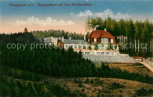 AK / Ansichtskarte Wernigerode Harz Berggasthaus Armeleuteberg Kat. Wernigerode