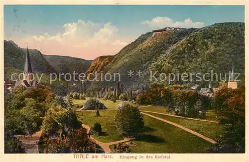 AK / Ansichtskarte Bodetal Harz Thale Panorama Kat. Treseburg