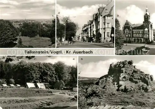 AK / Ansichtskarte Falkenstein Vogtland Sportlerheim Karl Liebknecht Platz Rathaus Finnhuetten Stausee Kat. Falkenstein Vogtland