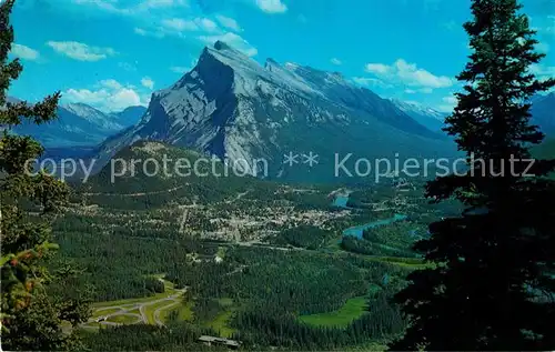 AK / Ansichtskarte Banff Canada Canadian Rockies Townsite and Mt Rundle Kat. Banff