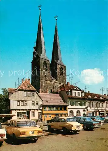 AK / Ansichtskarte Quedlinburg Blick zur Nikolaikirche Kat. Quedlinburg